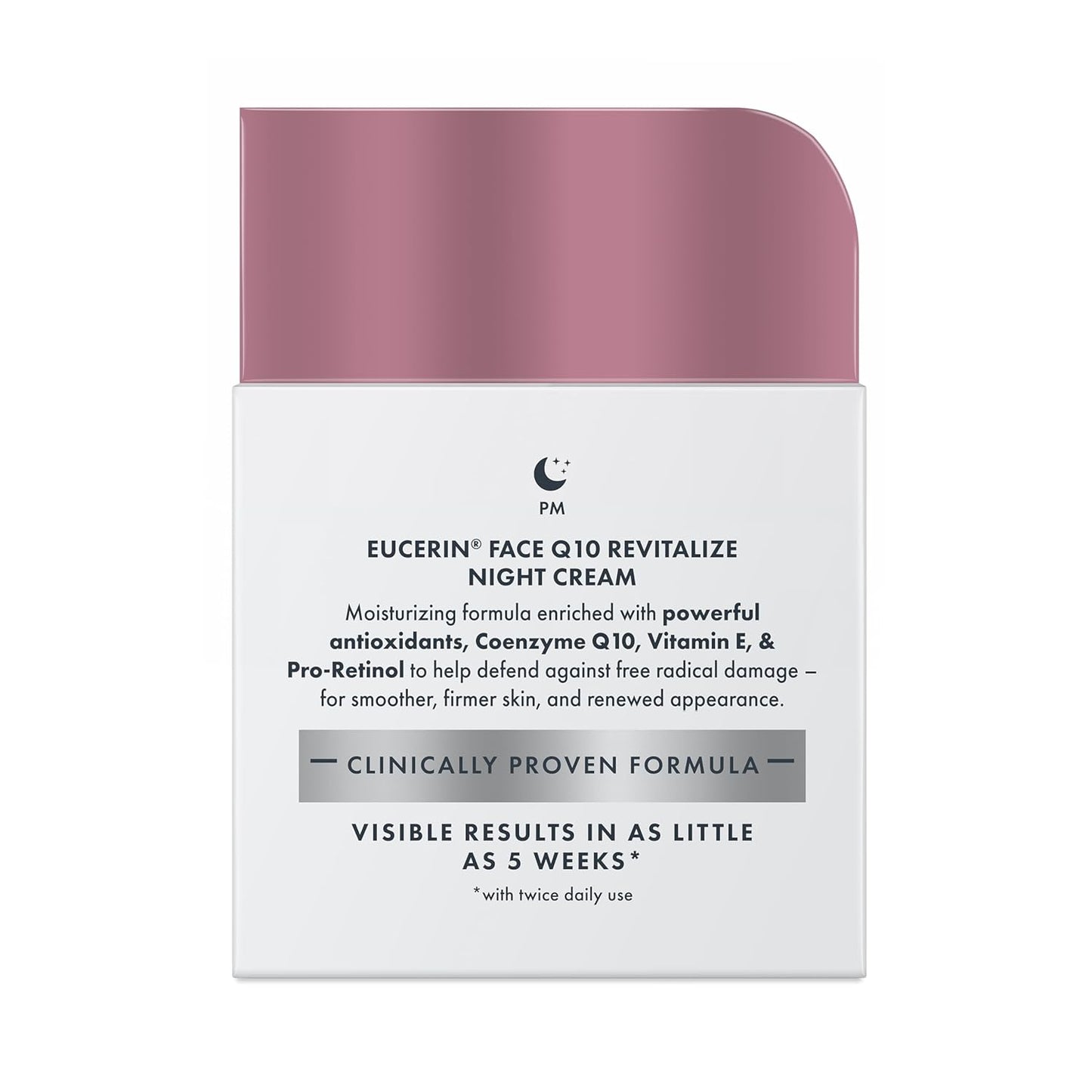 Eucerin Q10 Anti-Wrinkle Night Cream with Pro-Retinol – Fragrance-Free Moisturizer for Sensitive Skin – Firming & Hydrating Facial Cream for Fine Lines & Wrinkles – 1.7 Oz Jar