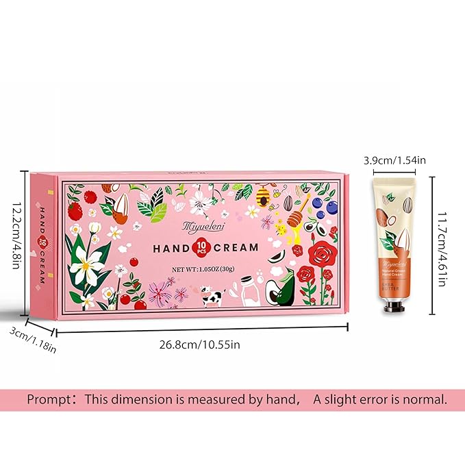 10 Pack Hand Cream Gift Set, Natural Plant Scents Moisturizing Hand Lotion, Gifts for Women, Birthday, Mother's Day, Valentine's Day, Christmas, Thank you Gifts,Travel Size 30ml