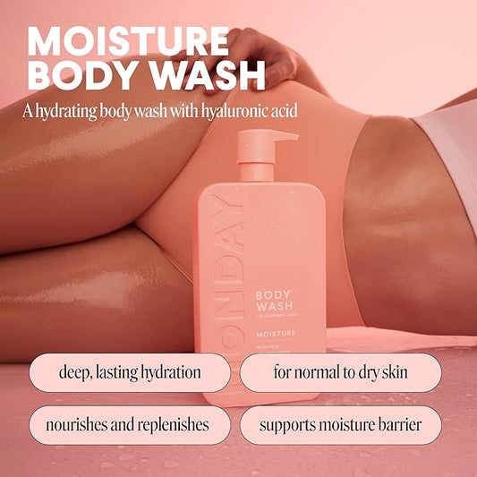 MONDAY HAIRCARE MOISTURE Body Wash in Fresh Gardenia with Hyaluronic Acid & Shea Butter for All Skin Types, 900 mL (Pack of 2)