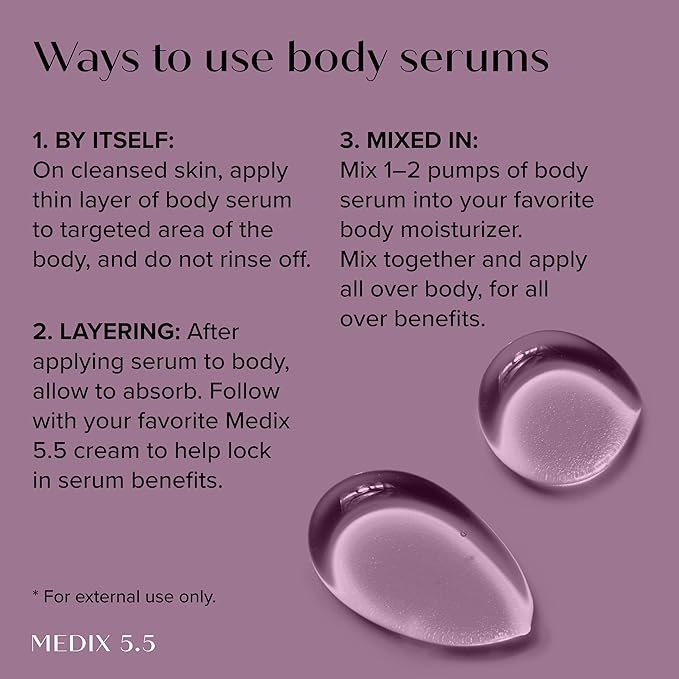 MEDIX Retinol Body Lotion + 20% Vitamin F Serum Booster Moisturizer 2PC Skin Care Set | Crepey Skin Care Treatment | Retinol Body Cream Targets Appearance Of Sagging Crepe Skin & Wrinkles, 2PC Set