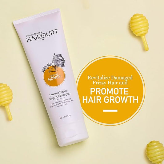 Almond and Honey Shampoo and Conditioner set for Dry, Damaged & Brittle Hair - Sulfate-Free - Nourishing & Moisturizing Repair with Natural Ingredients - Ideal for women - 8 Oz