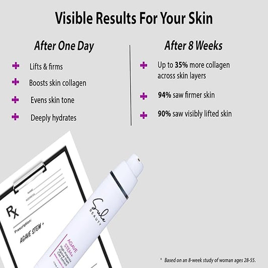 AGAVE STEM + GEL For Face – Groundbreaking Skin Care That Incorporates Agave Stem Cell Extract to Hydrate, Protect & Rejuvinate – Eliminates Fine Lines and Wrinkles – 1.7 Fl Oz