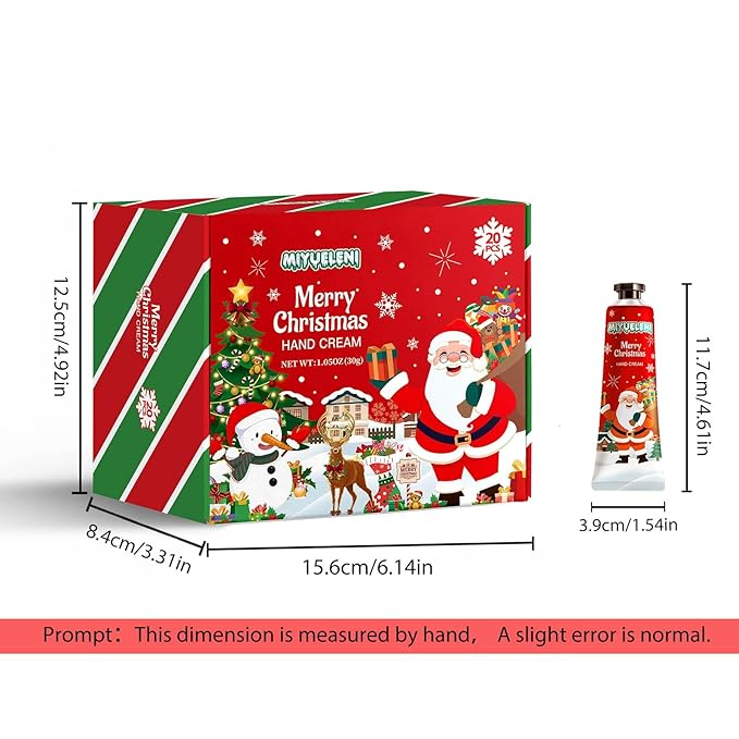 20 Pack Christmas Hand Lotion Gifts Set,Moisturizing Hand Cream for Women, Mini Travel Size Holiday Gifts, Stocking Stuffers & Bulk Gifts for Christmas Appreciation 30ml