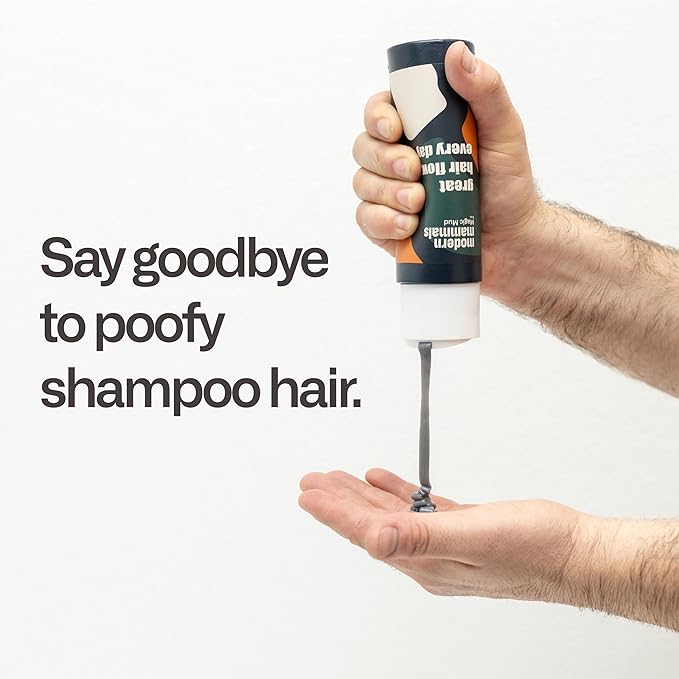 Modern Mammals Men's Hydrating Shampoo | Non Drying I Damage-Free | Sulfate Free I Enhances Natural Hair Volume I Lather Free, Cleansing, 2-in-1 Cowash I Barber Recommended I 8oz bottle