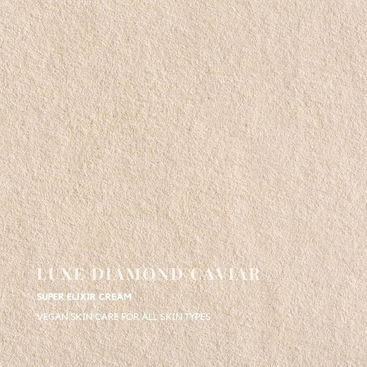 Luxe Diamond Caviar Super Elixir Cream - Anti-Aging With Caviar Extract Collagen, Daily Anti-Wrinkle Moisturizer, Hydrating & Tightening Pores - Vegan & Paraben-Free