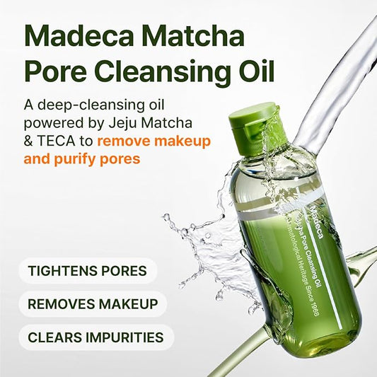 CENTELLIAN 24 Madeca Matcha Cleansing Oil (Low-Irritation, 150ml) – Two-Tone TECA & Jeju Matcha Deep Cleanser for Pores, Sebum & Blackheads, Waterproof Makeup Removal, Korean Skincare