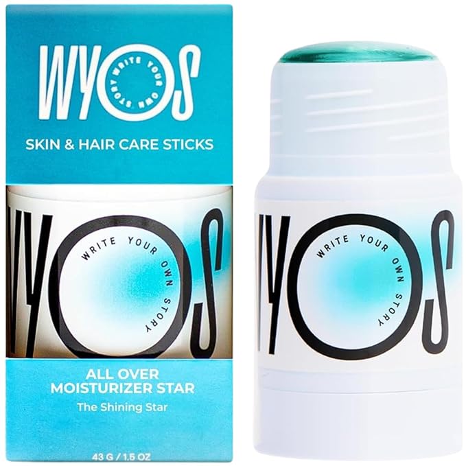 WYOS All Over Oil Stick 3 Pack, Face Body Oil Dew Hydration Shine Glow, Moisturizing Non-Greasy Formula, Travel Friendly, Leak Free, Highlighter Balm, Hair Stick, Vegan, Sulfate Free, Paraben Free