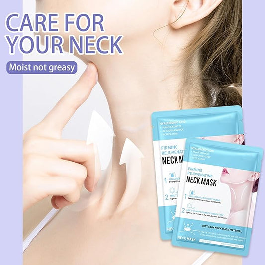 Neck Firming Mask Set,Non-greasy Tighten Lift Firming Neck Mask Skincare Moisturizer, 10 Pieces Deep Moisturizing Masks for Tightening, All Skin Type