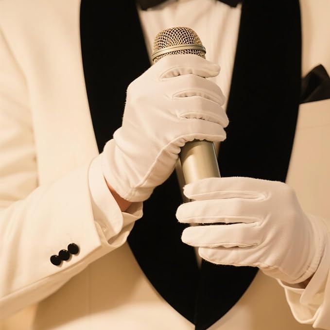 100% White Cotton Gloves for Dry Hands, Moisturizing & Eczema Overnight, Work Gloves Liners, Ideal for Sleep & Spa Treatment, Coin Jewelry Silver Inspection, Medium, One Size, 3 Pairs