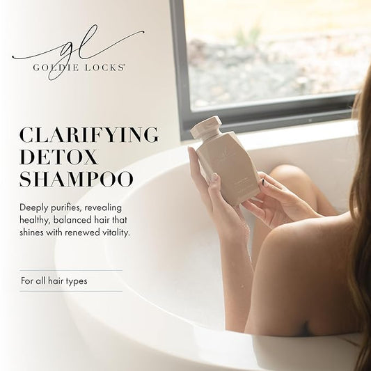 Goldie Locks Clarifying Shampoo - Sulfate-Free Deep Cleansing Detox for Scalp and Hair - Removes Buildup and Excess Oil - Safe for Extensions & Color-Treated Hair - Protein-Free - 33.8 fl oz