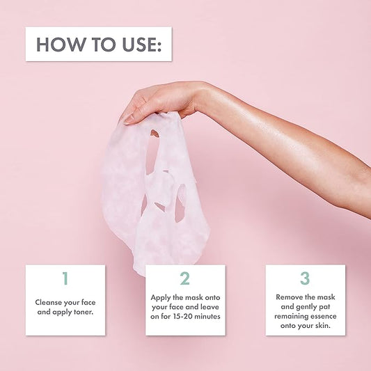 ESW Beauty Raw Juice Face Masks - 5-Pack Skincare Set - Hydrating, Anti-Aging, Moisture Repair, Pore Control, Soothing & Revitalizing with Watermelon, Kale & Charcoal