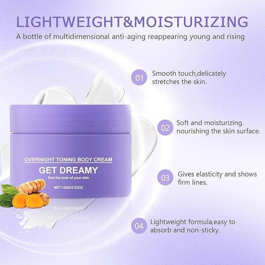 Get Dreamy Overnight Toning Whip, Reduce Fine Lines & Wrinkles,Hydration Anti-Wrinkle Skin Tightening Night Sleeping Body Firming Whip (1)