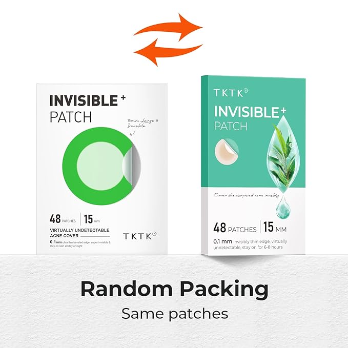 Pimple Patches, 15 mm Invisible Acne Patches for Face with Salicylic Acid, 0.01cm Extra Thin Outer Edge, Hydrocolloid Zit Patch for Pustule, Whitehead, Cystic Acne Spot, 48 Count