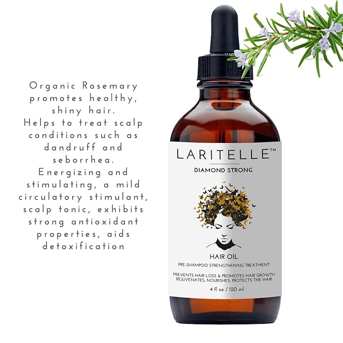 Organic Hair Loss Prevention for Men & Women 4 oz | Prevents Hair Shedding, Promotes New Healthy Hair Growth & Scalp Health | Rosemary, Lemongrass, Ginger & Cedarwood | GMO-free. Vegan