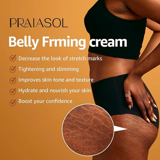 Moisturizing Belly Firming Cream: Firming Cream for Loose Skin - Skin Tightening Cream for Stomach, Arms, Belly, Thighs and Butt 100 ml