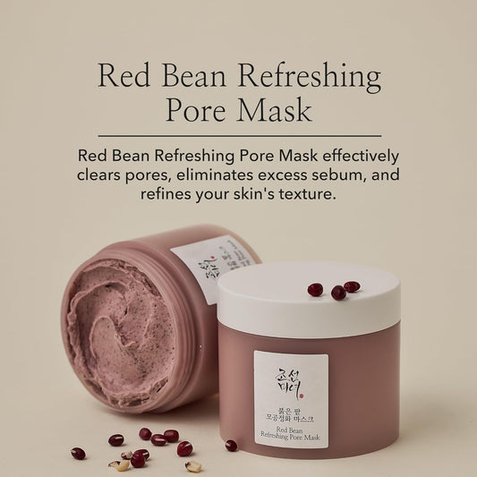πBeauty of Joseon Red Bean Pore Refreshing Mud Mask β Korean Hydrating Wash-Off Pack & Pore Cleansing Exfoliator (140ml)