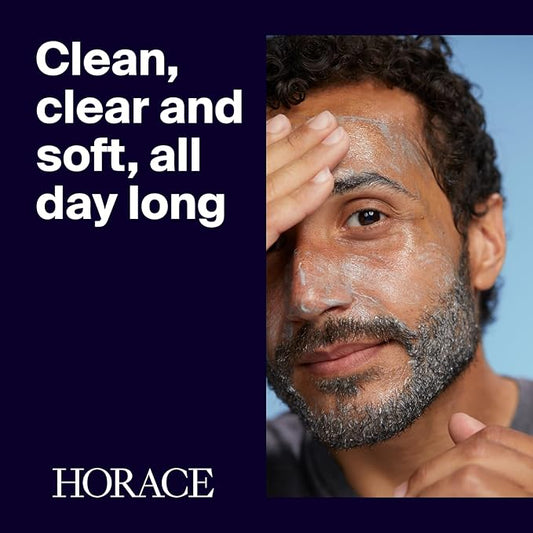 HORACE Face Cleanser for Men - Purifying Gel Against Excess Sebum - Gentle Skincare for All Skin Types - Unscented, 200 ml