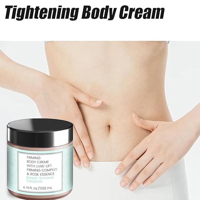 Champagne Lift Body Creme – Luxe-Lift Firming Complex & Pink Pepperslim for Tightened, Hydrated Skin (Sweet Almond Coconut)