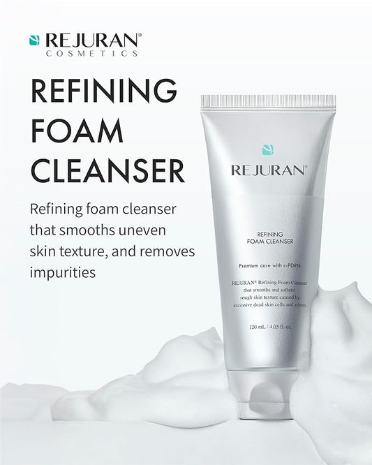 REJURAN® Refining Foam Cleanser, c-PDRN® – Hydrating & Gentle for Smoother, Clearer Skin, Minimizes Pores & Balances with Hyaluronic Acid & Tanin Complex, Korean Skin Care (4.05 fl oz)