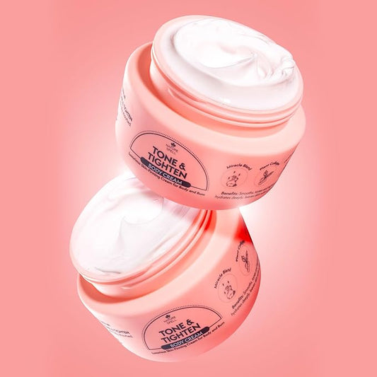 Nature Spell Firming & Toning Body Cream, with Hyaluronic Acid, Plant Collagen & Ginseng, Tightening Moisturizer for Skin Elasticity, For All Skin Types, Vegan, 8.45 fl oz