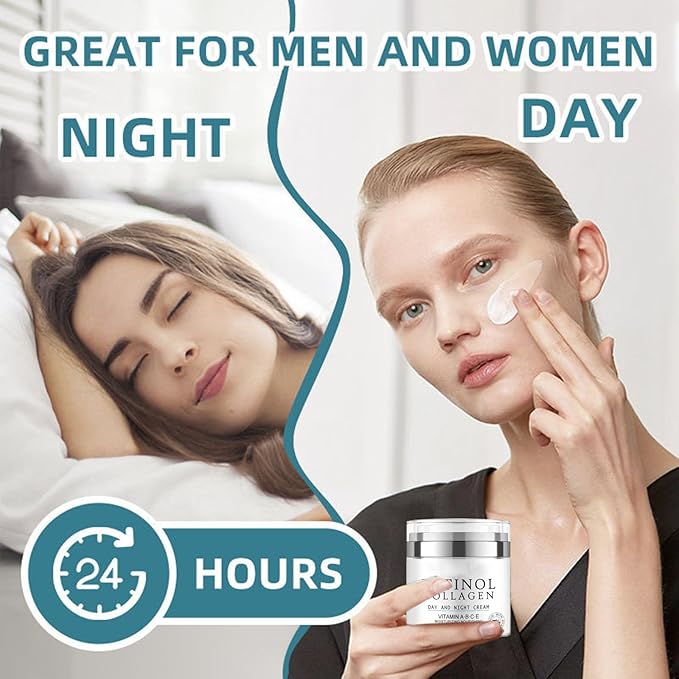 Retinol Cream for Face - Moisturizer Face Cream - Wrinkle Cream for Women - Anti Aging Face Cream with Collagen,7% Hyaluronic Acid - Day and Night Facial Neck Firming Cre am, Moisturizing Nourishing