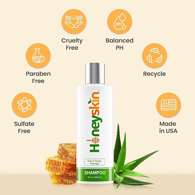 Hair Growth Shampoo for Women with Manuka Honey - Best Shampoo for Thinning Hair and Hair Loss - Sulfate-Free Shampoo for Color-Treated hair and Dry Scalp Hydrating Shampoo (8 oz)