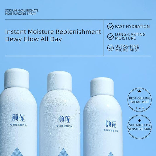 YILIAN Face Mist Natural Facial Spray with HA, Soothing and Calming Sensitive Skin, 10.14 fl. oz.