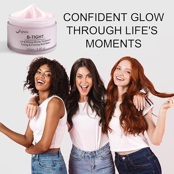 B-TIGHT Body Cream, 200ml Leave-On Booty Enhancing Mask, Moisturizing Cream, Leave-On Cellulite Mask - Tightens Sagging Skin, Enhances Elasticity for a Toned Appearance