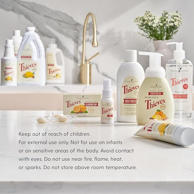 Young Living Thieves Spray | 1 oz | Portable Cleaner Spray, Formulated with Water & Alcohol, Ideal for Travel Essentials & Home; Fits in Backpack, Luggage, or Purse | 2 Pack