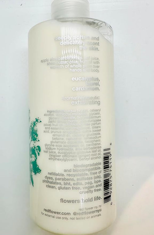 Red Flower Ocean Softening Lotion – Deep Hydration & Skin Repair Body & Hand Lotion with Shea Butter & Olive Fruit Oil, Vegan, Sulfate-Free, 10 oz