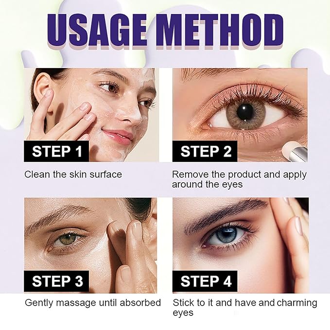 Turmeric Booster Eye Cream Stick, Turmeric Eye Stick for Dark Circles and Puffiness, Under Eye Cream Anti Aging Hydrating Reduces Fine Lines Wrinkles Under Eye Bags 1.41 OZ