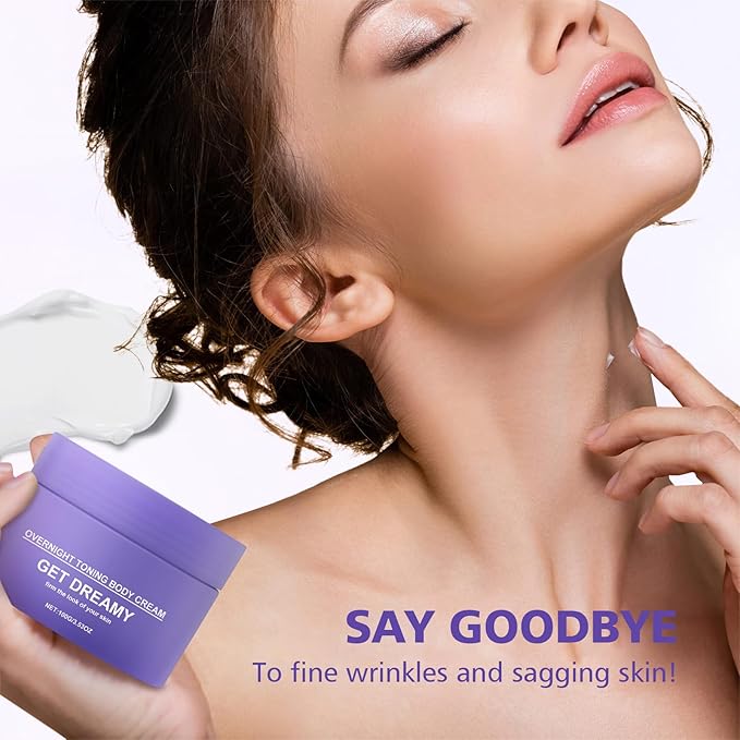 Get Dreamy Overnight Toning Whip, Overnight Toning Body Firming Cream, Body Firming Whip That Works While You Sleep, Skin Tightening Cream for Body with Caffeine & Vitamin C(2PCS)
