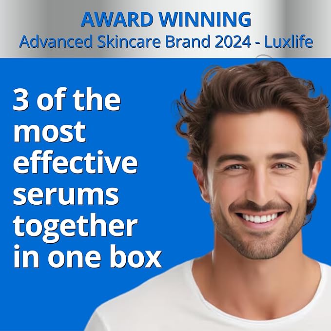 FACE SERUM SKINCARE SET – Retinol Serum for Face - Vitamin C with Niacinamide - Hyaluronic Acid Skin Care – Mens Skincare - Beauty Gifts Sets for Women – Facial Kit for Glowing Skin by DERMAWORKS