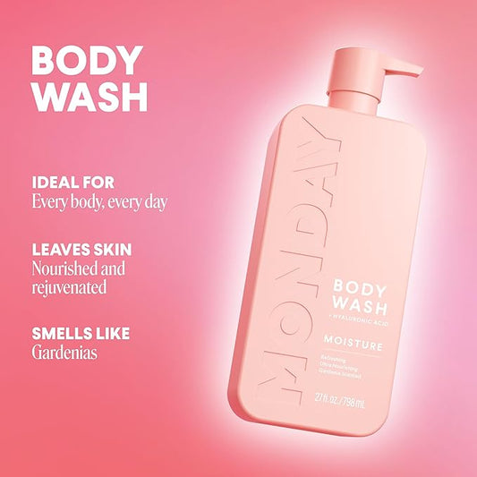 MONDAY HAIRCARE CLEANSE Body Wash with Grapefruit Extract, Hyaluronic Acid, Shea Butter, Coconut Oil for Normal to Oily/Combination Skin 798 mL