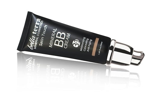 Bellaterra Cosmetics BB Cream - Tinted Moisturizer, Mineral Foundation Makeup, Medium 104 | Skin Perfector, 1.69 oz