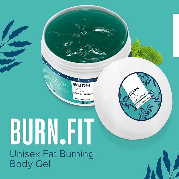 Body Gel – Anti Cellulite Cream by Burn Fit for Belly & Body, Belly Firming and Tightening Cream, Non-Sticky Cold & Hot Cream for Cellulite, Skin Firming Body Lotion for Smoother Skin - 8.5 Oz.
