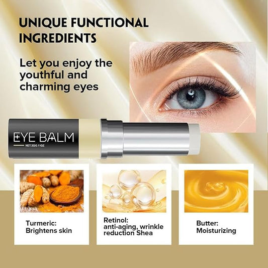 2PCS Turmeric Eyes Cream for Under Eye Bags, 2025 New Turmeric Cream Erases Eye Bags Within Minutes, Moisturizing Under Eyes Balm for Travel Care Serum for Women