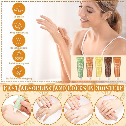 100 Pcs Fall Hand Cream Bulk, Mini Pumpkin Lotion, 30ml Natural Botanical Fragrance Fall Lotion for Chapped Hands, Thanksgiving Favors, Employee Gifts, Baby Shower, Travel, Work, Team, Staff