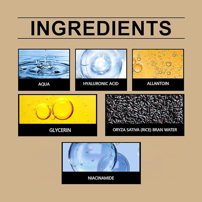 Black Rice Exfoliating Mist – Lightweight Hydrating Skin Smoothing Spray with Black Rice Extract, Niacinamide & Hyaluronic Acid, Face and Body Care, 100ml