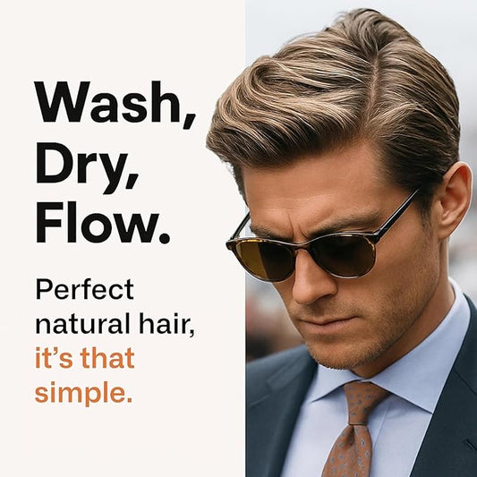 Modern Mammals Men's Shampoo Alternative I Sulfate Free CoWash I Enhances Natural Hair Volume I Lather Free, Cleansing, Hydrating, Replaces Conditioner, 2 in 1, I Barber Recommended I Bar + 8oz Bottle