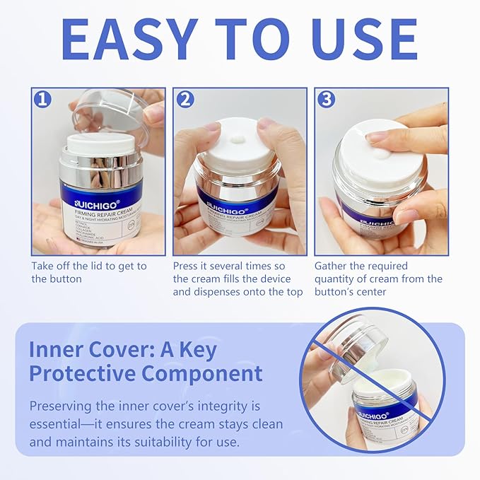 Neck Firming Cream | Face Moisturizer for Women - Anti Aging Formula for Tightening and Firming with Retinol,Collagen,Hyaluronic Acid | Day & Night Moisturizer Suited for Most Skin Types,1.7 OZ