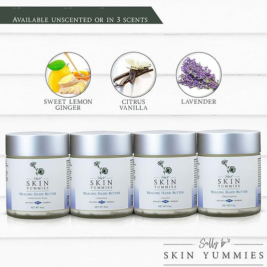 Sally B’s Lavender Hand Cream – Hydrating & Nourishing Formula for Dry Skin – Shea Butter, Jojoba & Olive Oil – EWG Verified – 4 oz