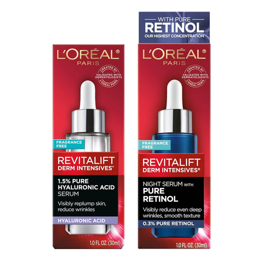Revitalift Hyaluronic Acid & Retinol Night Serum Kit β 2-Piece Set β¨π§