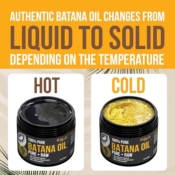 Vie Naturelle Batana Oil for Hair Growth from Honduras β Raw Unrefined β Natural Moisturizer for Skin & Hair β Traditionally Cold-Pressed from Honduran Palm Nut - 04 oz