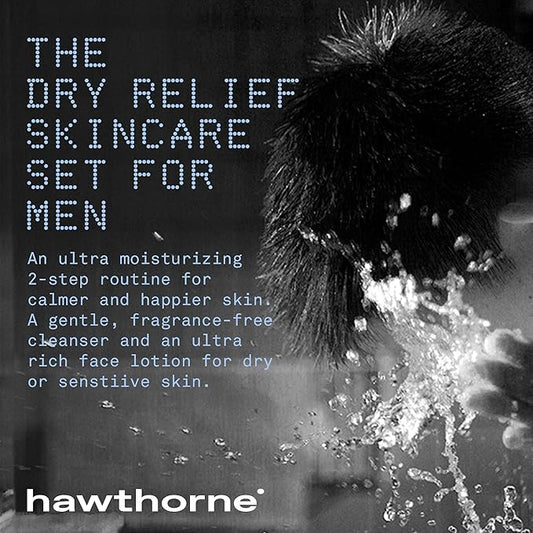 Hawthorne Moisturizing Men’s Skin Care Kit. Men’s Facial Care Kit with Face Wash Cleanser and Face Lotion For Dry, Sensitive Skin. Natural, Non-Toxic, Paraben Free, Phthalate Free. 4 Fl. Oz. Each.
