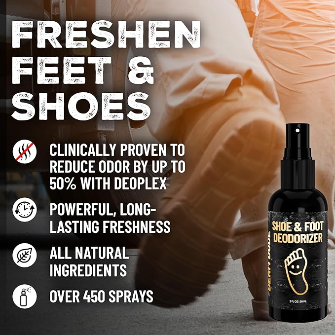 Derm Dude Foot Rescue Bundle | Coconut Rush Holy Foot Cream 4oz + Mint Scent Foot & Shoe Deodorizer Spray 2oz | Moisturizer for Dry Cracked Feet & Odor Control Spray with DeoPlex, Aloe, Tea Tree