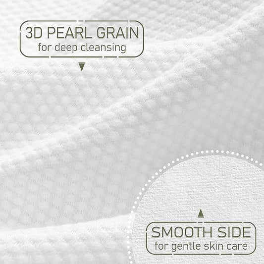 Disposable Face Towel Biodegradable Large Dry Wipes 60 Count/Box Extra Thick Soft Clean Facial Towels for Sensitive Skin, Makeup Removing, Cleansing, Nursing, Travel, 10×12 Inches