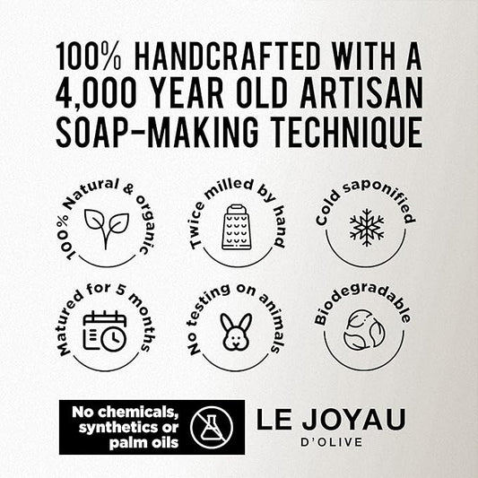 GARDENIA SECRETS | Gentle Cleanser made of Cold Pressed Virgin Olive and Essential Oils Authentic Lebanese Recipe for Face & Body Long Lasting Artisanal Bar Soap Handmade Aged 5 Months