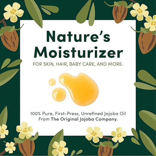 HobaCare Hexane Free Jojoba Oil for Nails & Cuticles, Dry Skin, Beard Care, Scalp Massage Therapy – Mini Travel Size Pure Unrefined Natural Carrier Oil for Skincare, Shaving, Hair Treatment (4.22 oz)