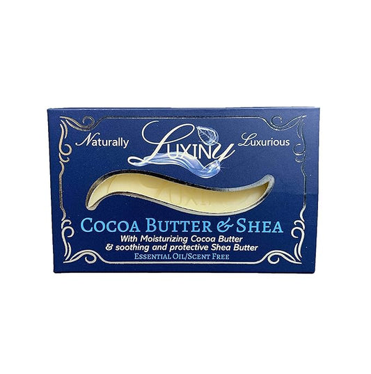 Luxiny Natural Soap Bar, Cocoa Butter & Shea Handmade Body Soap and Bath Soap Bar is a Palm Oil Free Moisturizing Vegan Castile Soap for All Skin Types Including Sensitive Skin, Unscented (Single)
